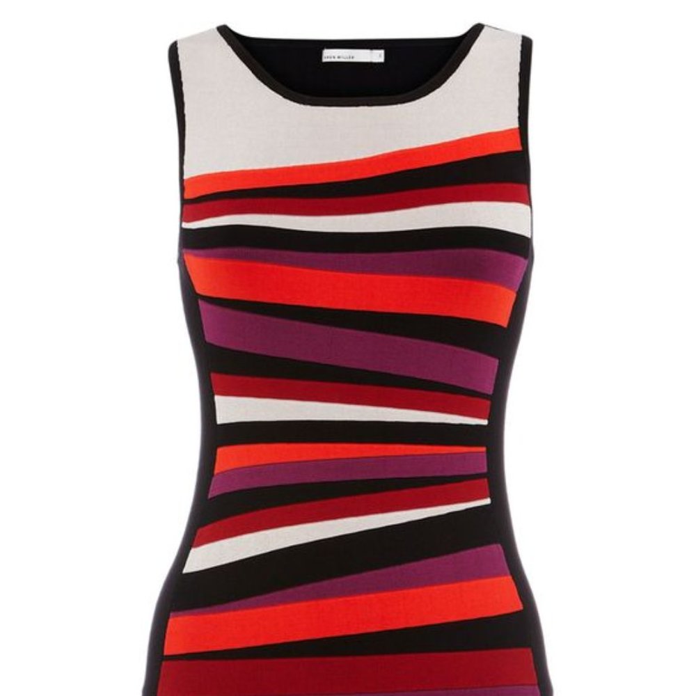 Karen Millen Color Block Knit Bodycon Dress